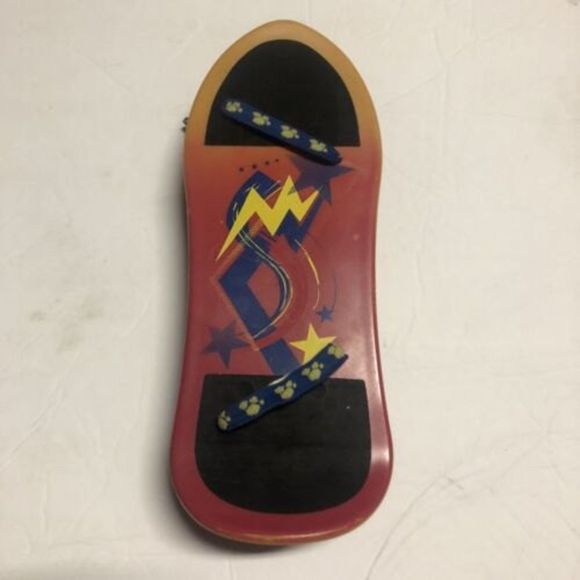 Build A Bear BABW Skateboard 2010 Retired Red Orange Blue Yellow Stars Lightning - Picture 3 of 7